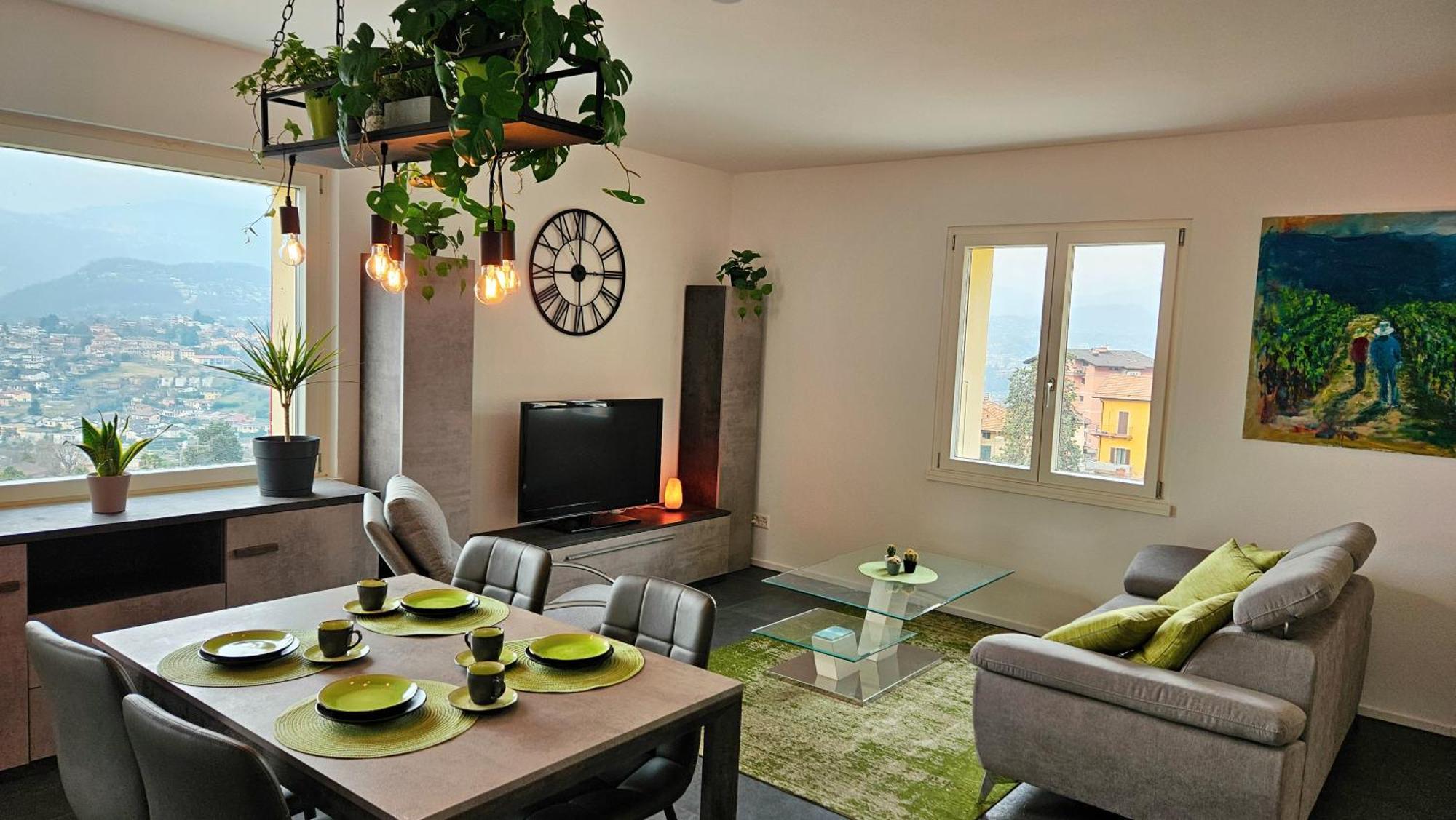 Bellavista Apartment With Free Parking ルガーノ エクステリア 写真